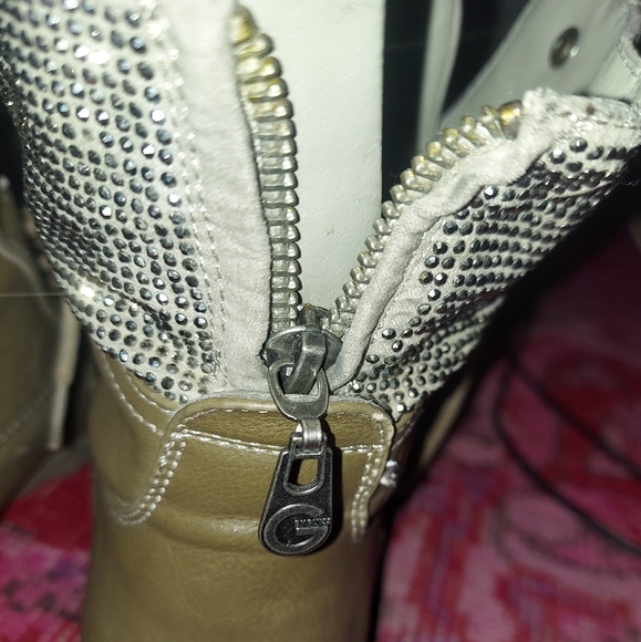 Guess Sparkly Combat Boots Size 8 - Picture 3 of 9